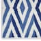 Homeroots 4 x 6 ft. Ivory & Blue Diamond Area Rug 385841 - alternate 3